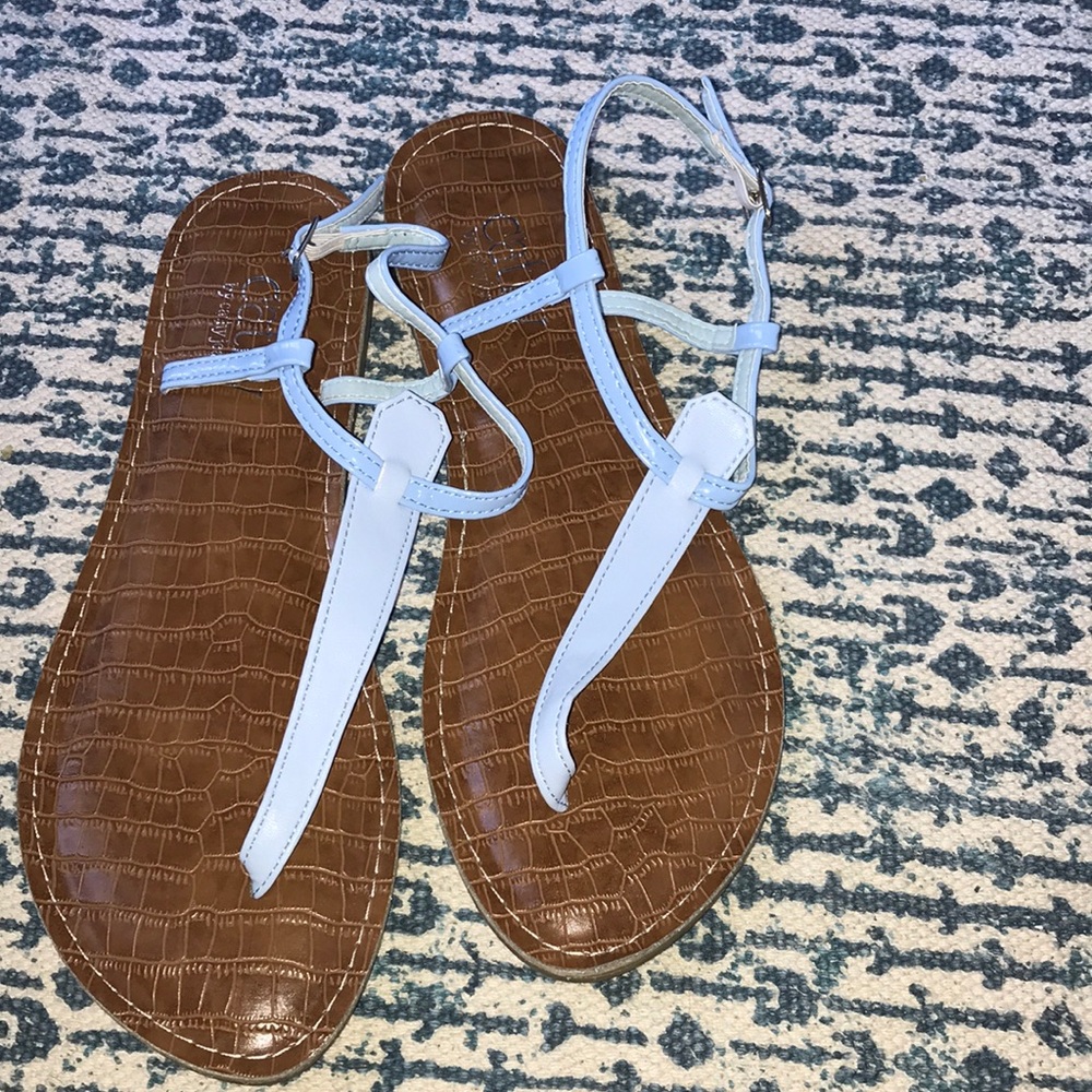Cathy by Cathy jean matte and shiny blue sandal